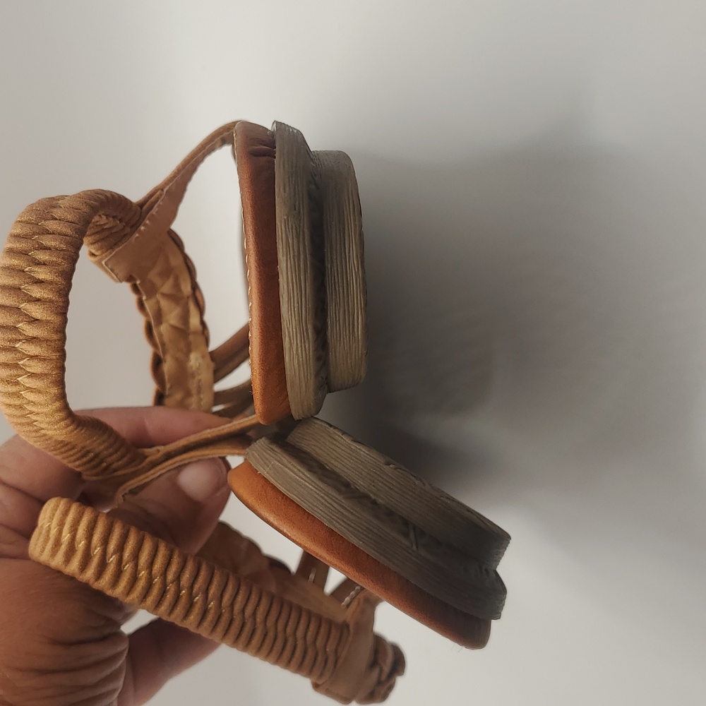 PATRIZIA Womens Sulda Brown T-Stap Braided Sandals Sz 8/39 By SpringStep, Beachy - Picture 8 of 12